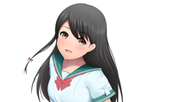 マンガを紹介する女の子